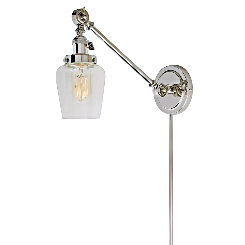 JVI Designs 1255-15 S9 Soho One Light Double Swivel Liberty Wall Sconce in Polished Nickel